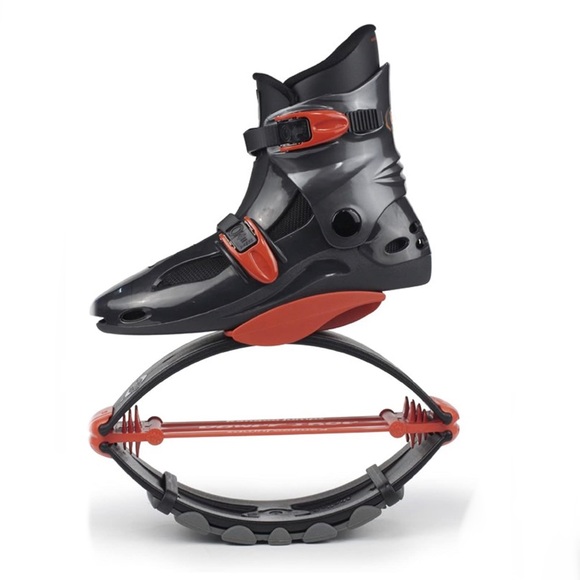 NEW super FUN Kids KJ Kangoo Jumps Power Shoes size 1-3 Titanium, Black & Red - Picture 5 of 10